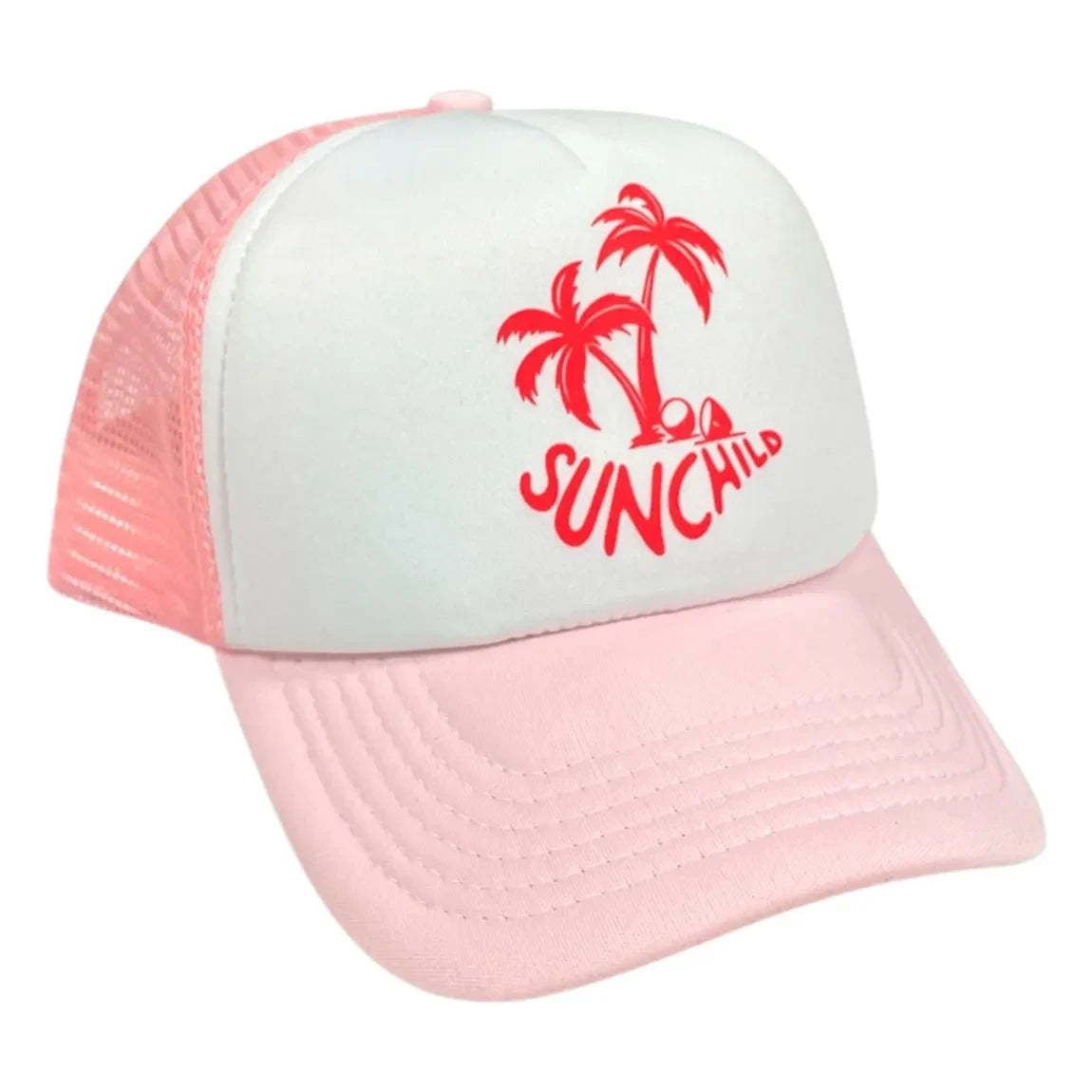 Sunchild - Gorra Trucker Palmtree | Rosa empolvado