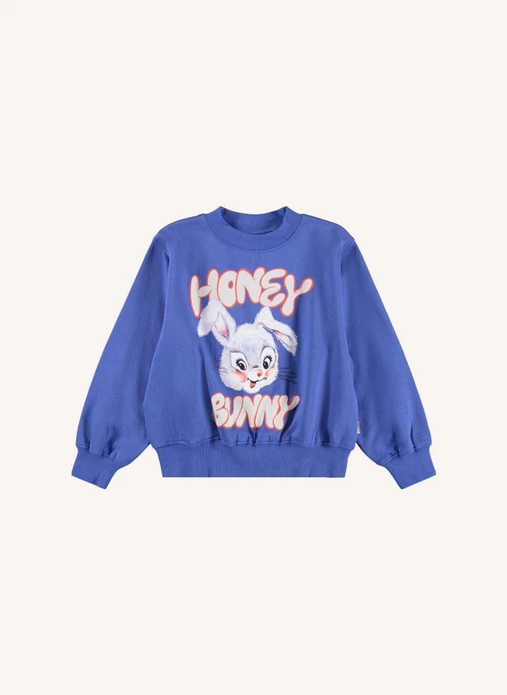Molo - Sudadera Marge Honey Bunny de algodón orgánico | Azul