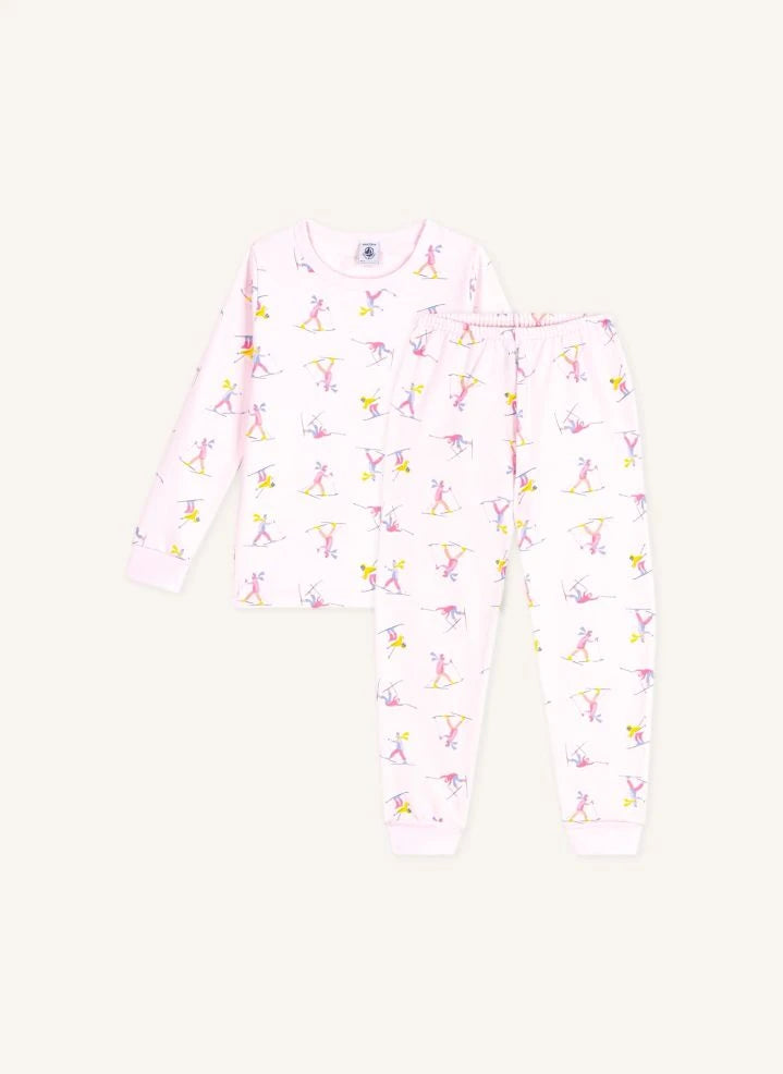 Petit Bateau - Pijamas de algodón Esquiadores | Rosa
