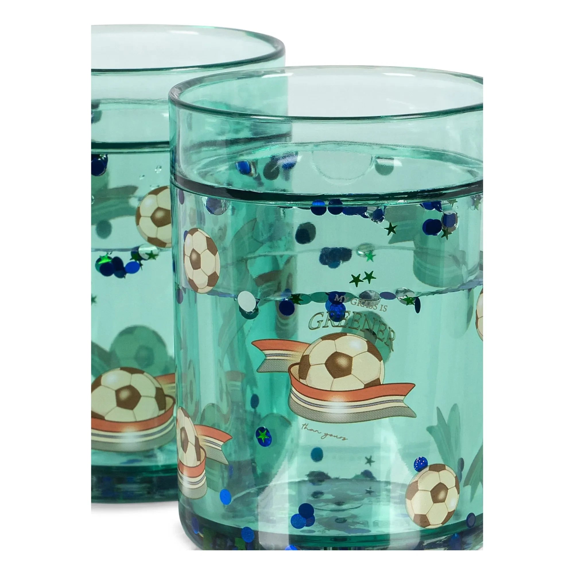 Konges Sløjd - Vasos con purpurina Kick It - Juego de 2 | Azul