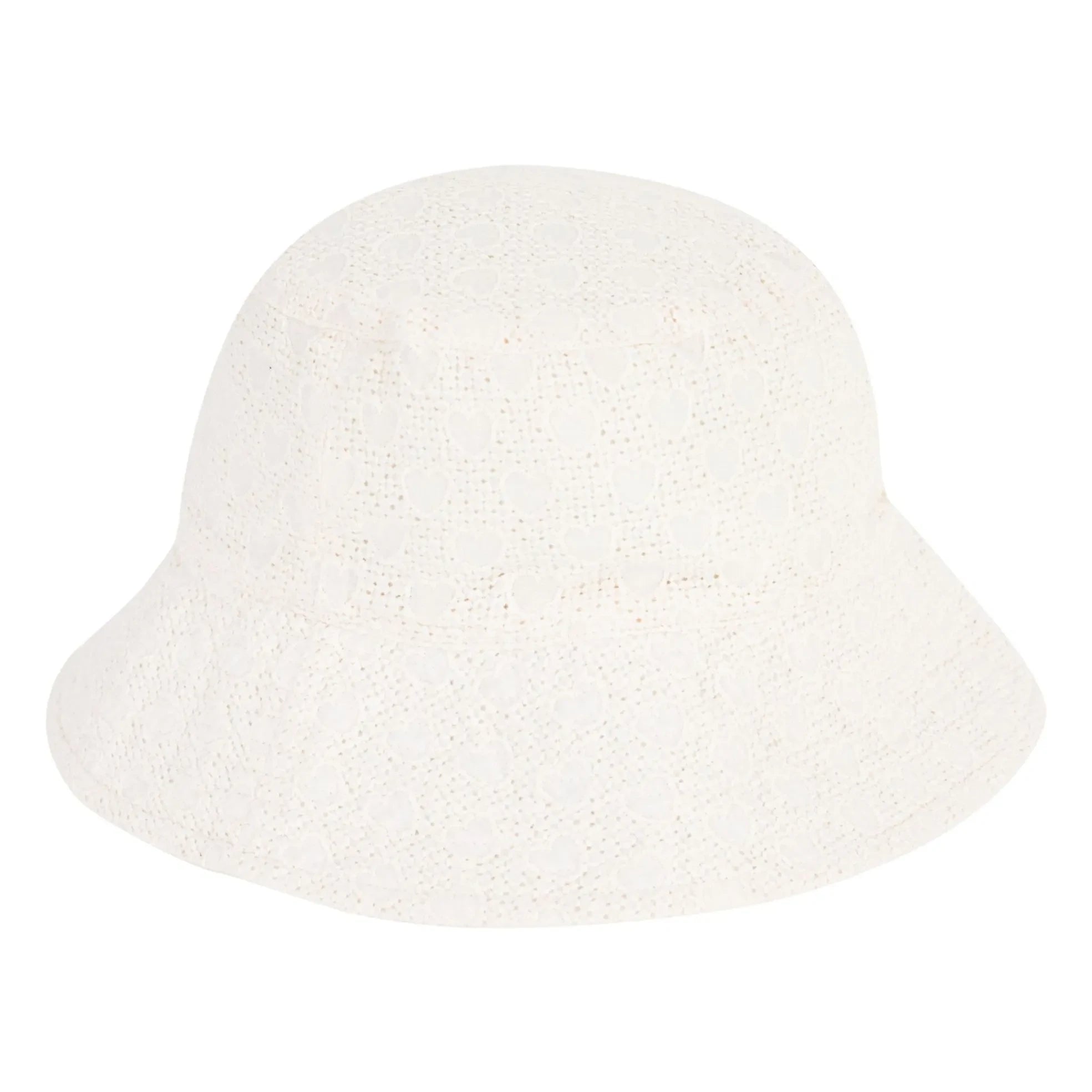 Petit Bateau - Sombrero de popelina de algodón orgánico con bordado inglés | Blanco