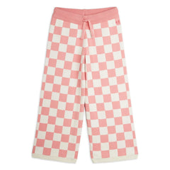 Mini Rodini - Organik Pamuklu File Damier Pantolon | Pembe