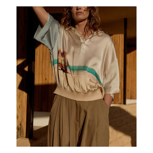 Mes Demoiselles - Blusa de seda Malden | Azul