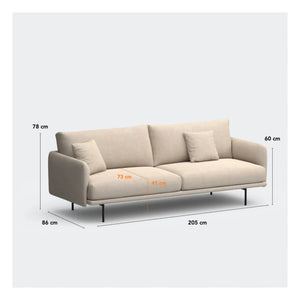 Panac Edition - Sofá de 3 plazas Isly - Tejido Jaspeado - 205 cm