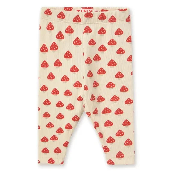 Tinycottons - Leggings de corcho acanalados de algodón orgánico | Crudo