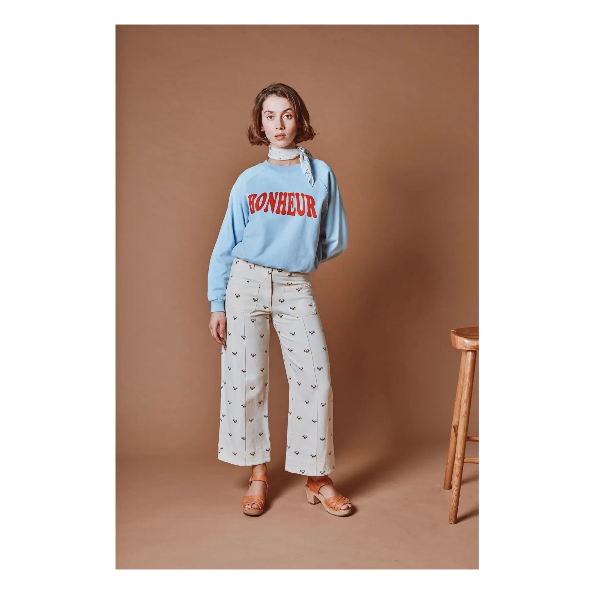 Emile et Ida - Pantalones de algodón con fresas | Crema
