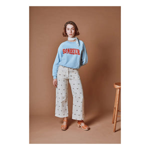 Emile et Ida - Pantalones de algodón con fresas | Crema