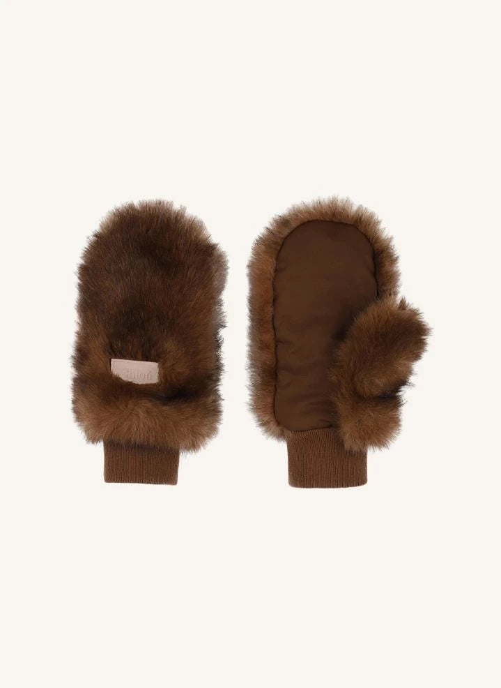Chloé - Guantes de forro polar | Camel