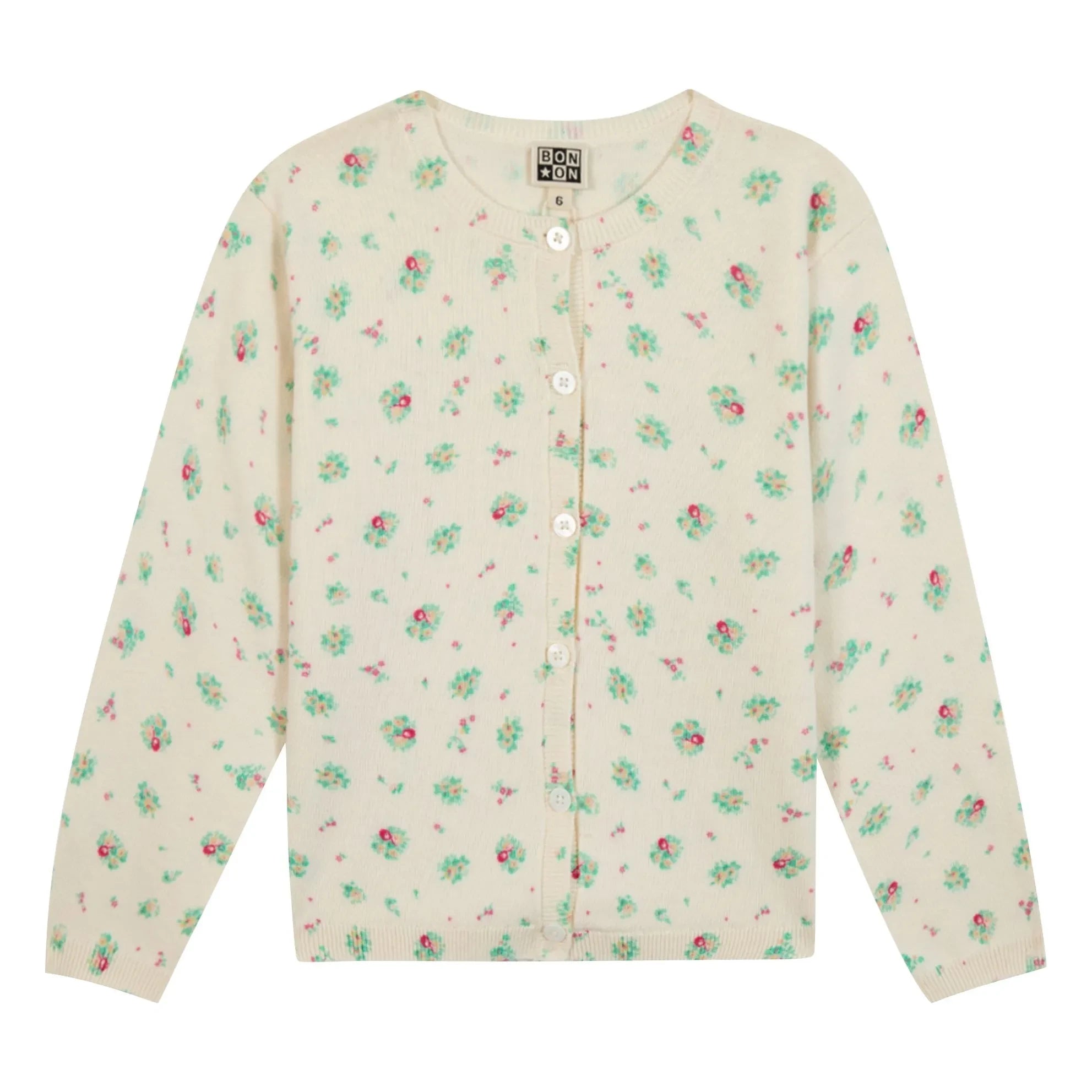 Bonton - Cárdigan Lilou Coco Bouquets | Crema