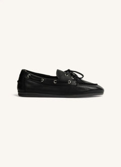 Posa - Zapatillas de barco de cuero | Negro