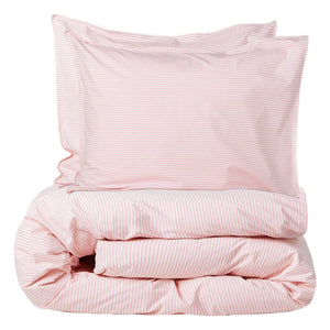 Suite 702 - Funda de almohada de algodón a rayas | Rosa