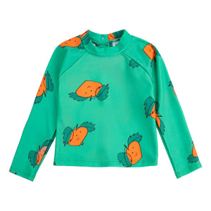 Bobo Choses - Camiseta de baño UV para bebé en fibra reciclada naranja | Verde