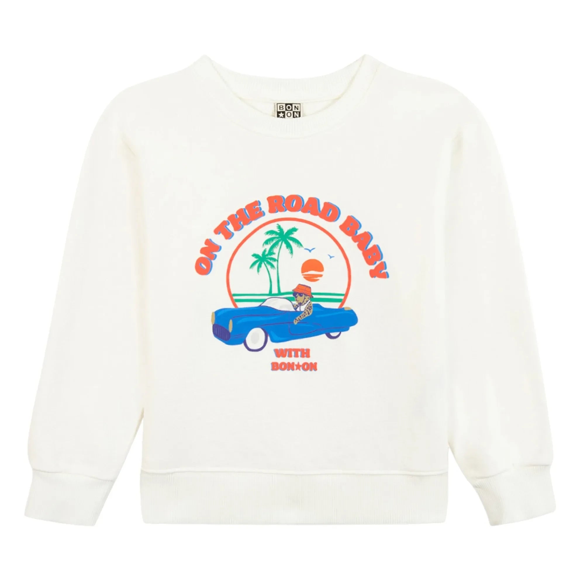 Bonton - Sudadera con Felpa 'Smile On The Road' | Crudo