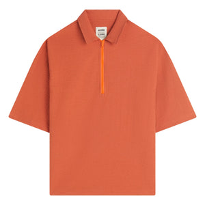 Homecore - Tajima Seer Zip Polo | Rojo ladrillo