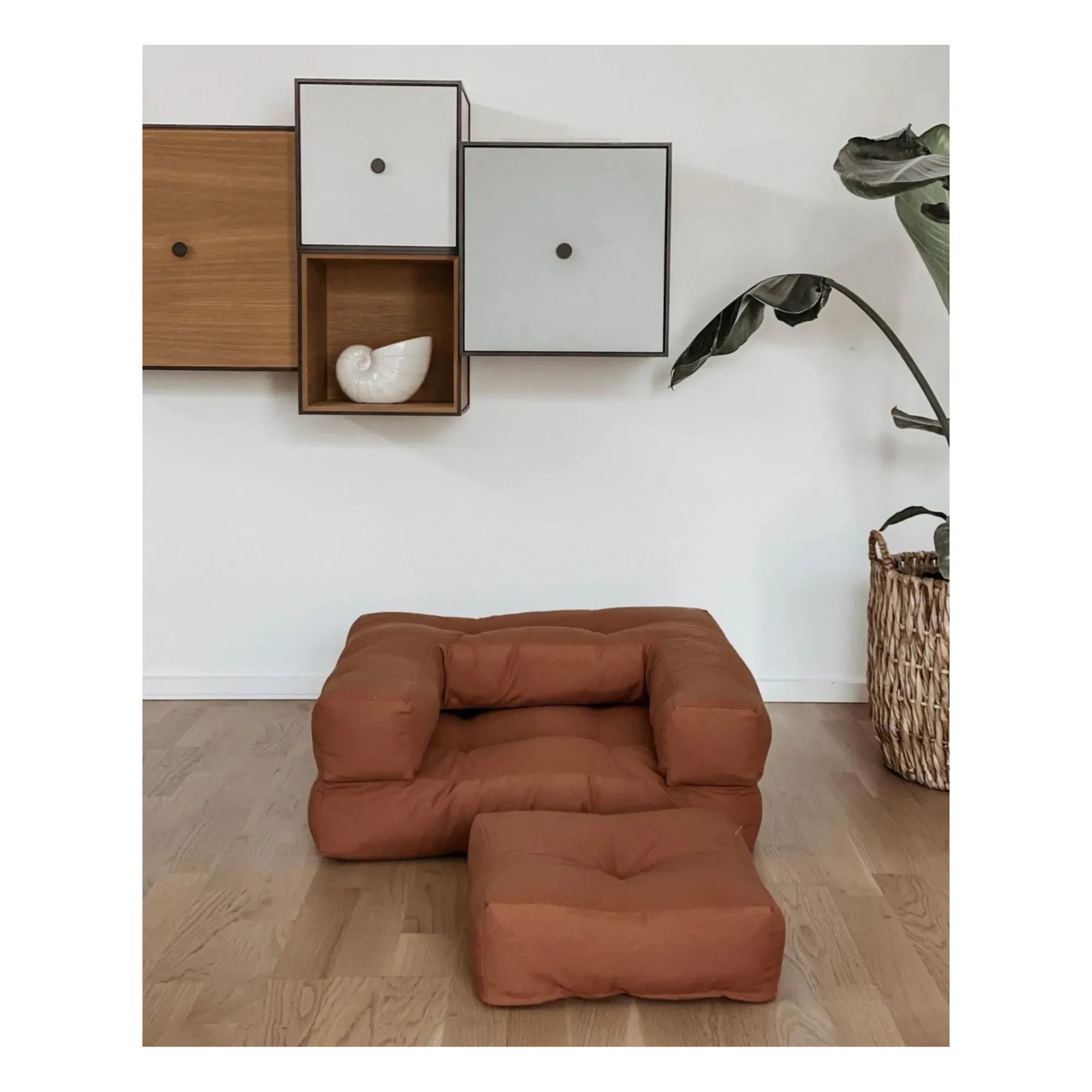 Karup Design - Puf cúbico para niños | Marrón