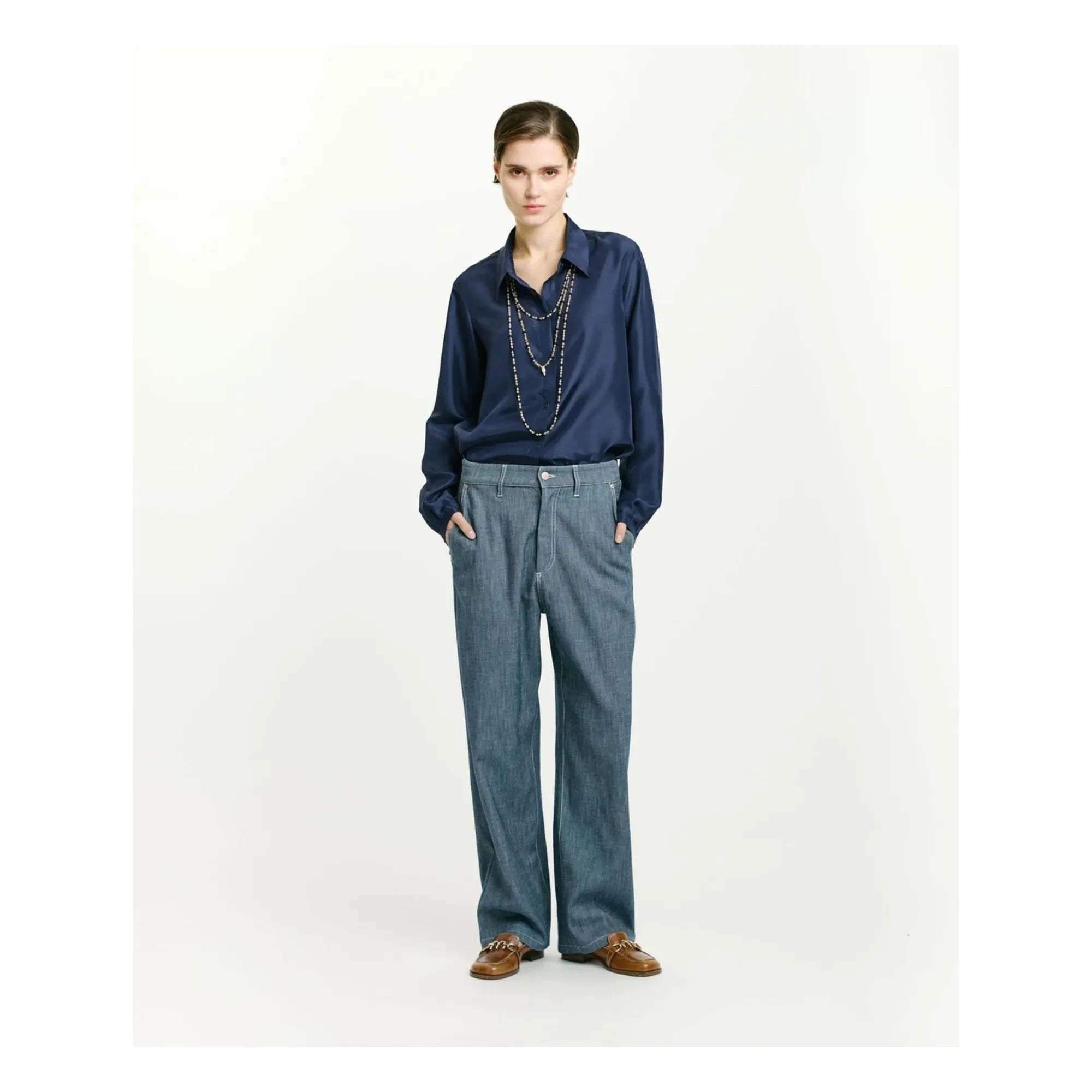 Momoni - Jean de fucsia | Azul denim