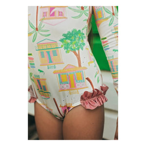 Pepita & Me - Alana Island Traje de baño de manga larga | Crudo
