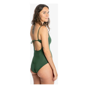 Matona - Jersey de cuello de pico de una pieza con fibras recicladas | Verde cromo