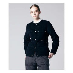 Taion - Chaqueta de cuello redondo de terciopelo | Negro
