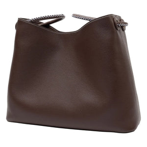 Elleme - Bolso de cuero graneado Vosges | Marrón oscuro