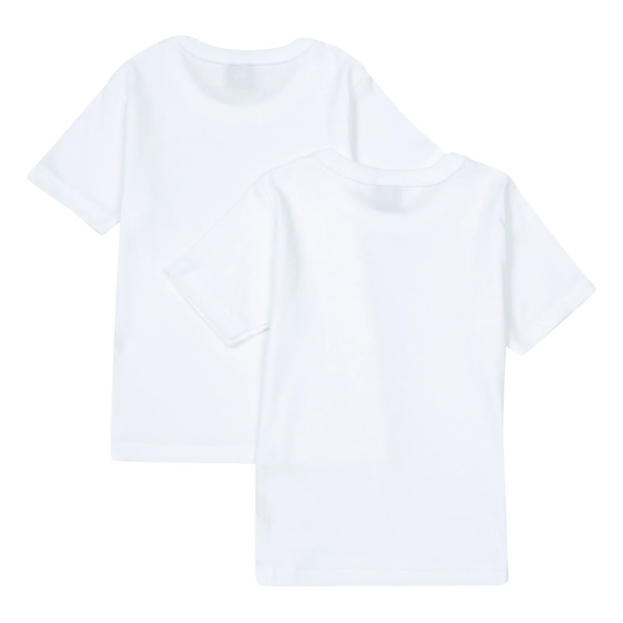Petit Bateau - Conjunto de 2 camisetas de algodón orgánico | Blanco