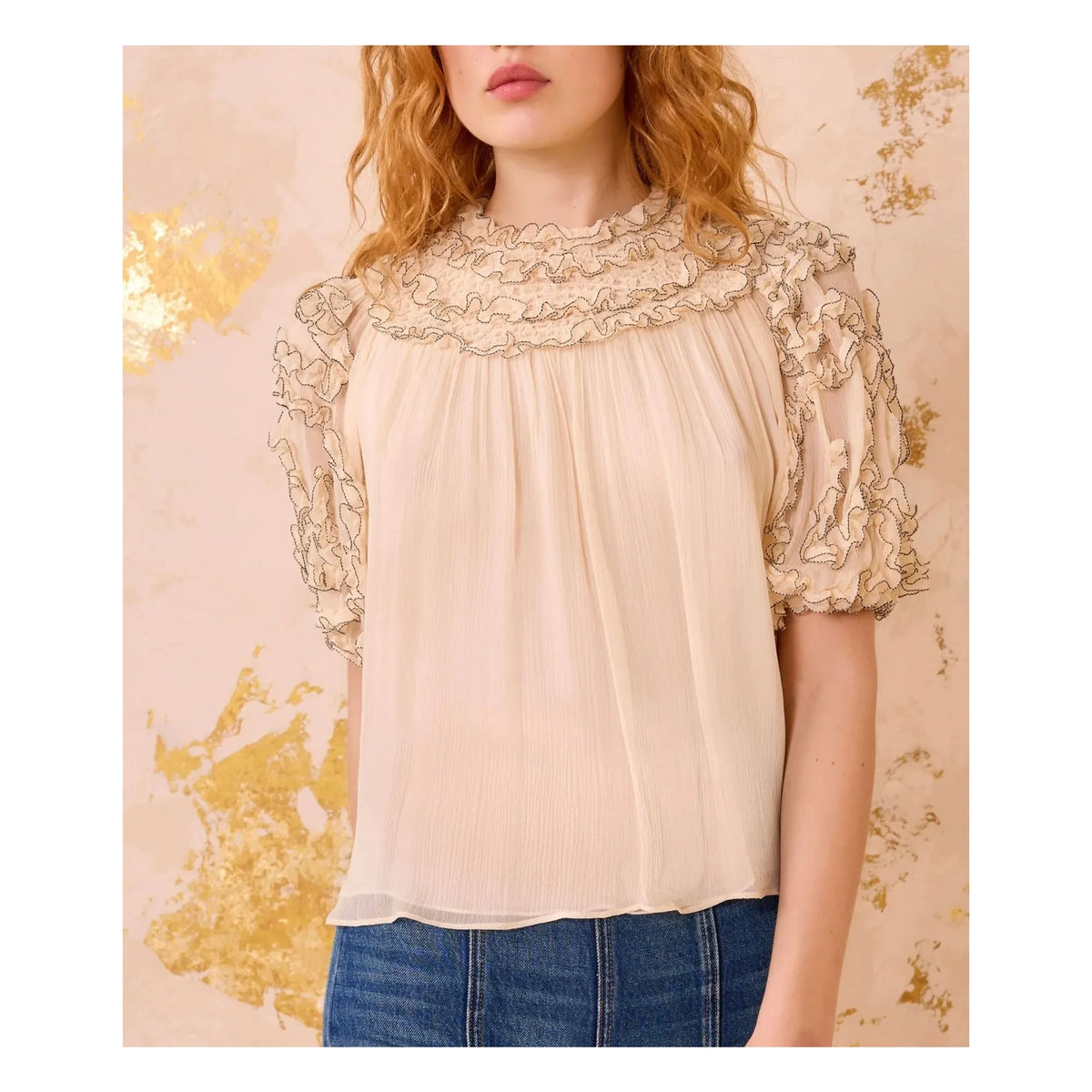 Ulla Johnson - Blusa de seda Isolda | Crudo