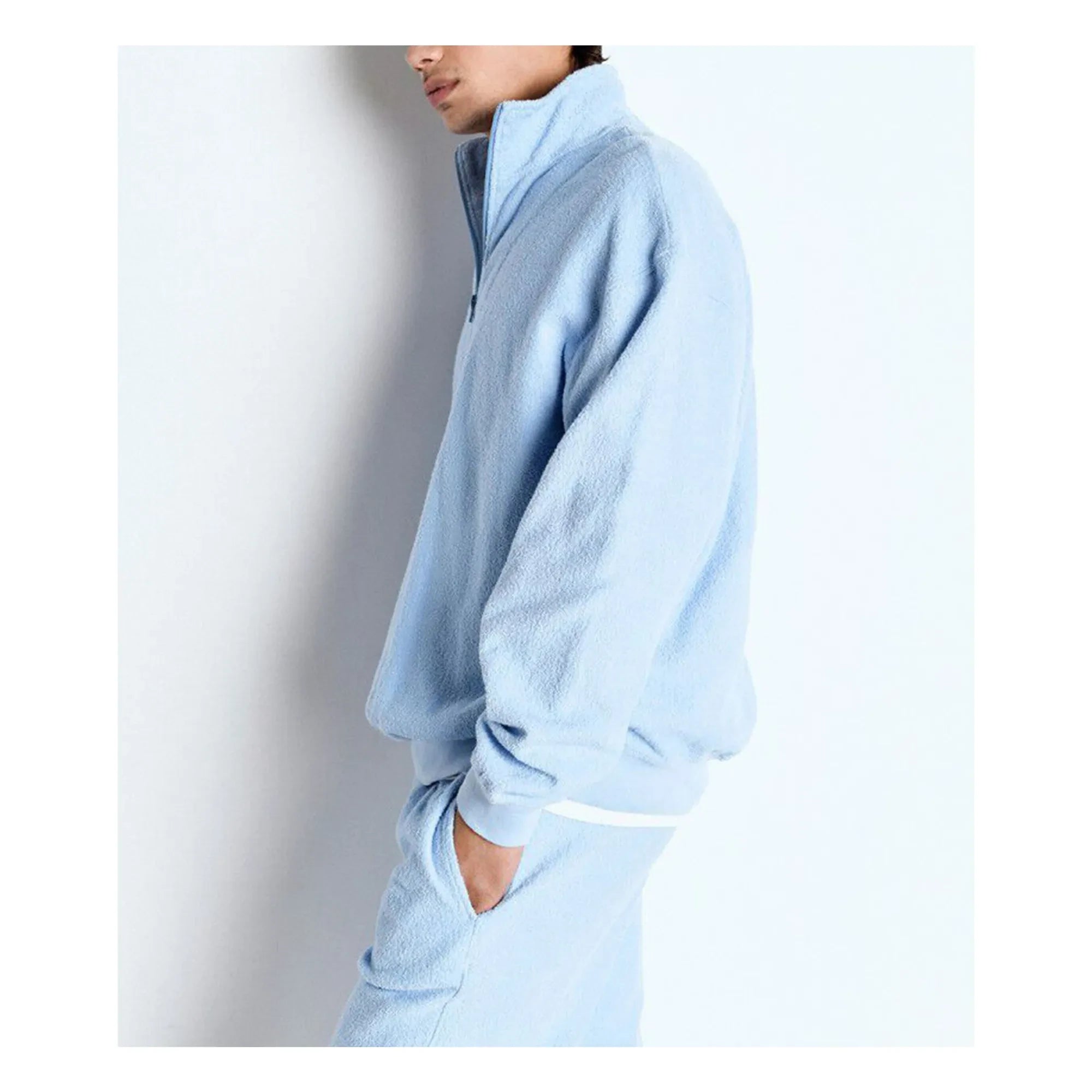 American Vintage - Sudadera Bobypark de Felpa Orgánica | Azul Claro