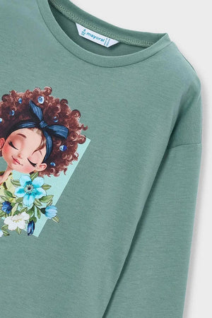 Mayoral blusa de algodón de manga larga para niños