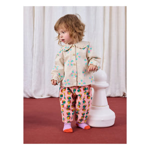 Bobo Choses - Pantalón de pana a cuadros de algodón orgánico | Rosa