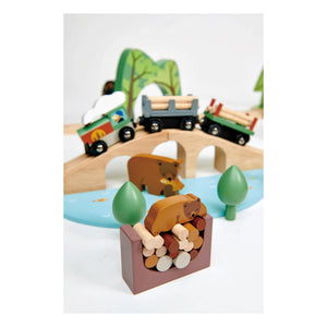 Tender Leaf Toys - Set de Tren de Pino Salvaje