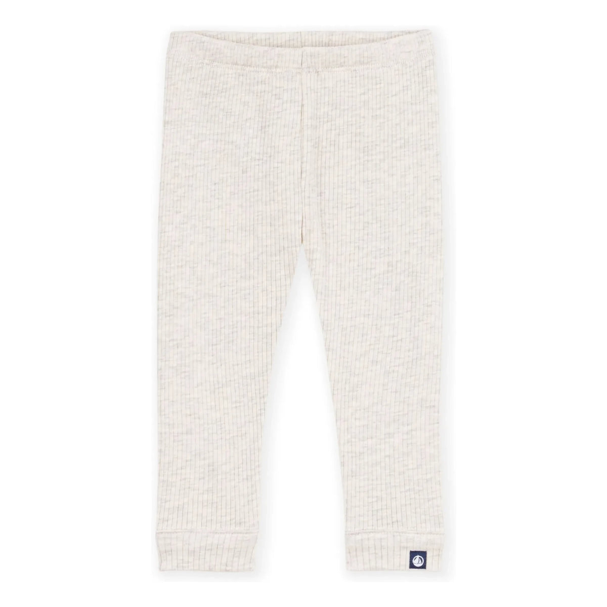 Petit Bateau - Leggings acanalados | Beige jaspeado