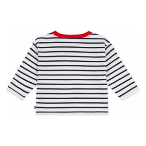Petit Bateau - Camiseta Kalp de rayas marineras | Blanca