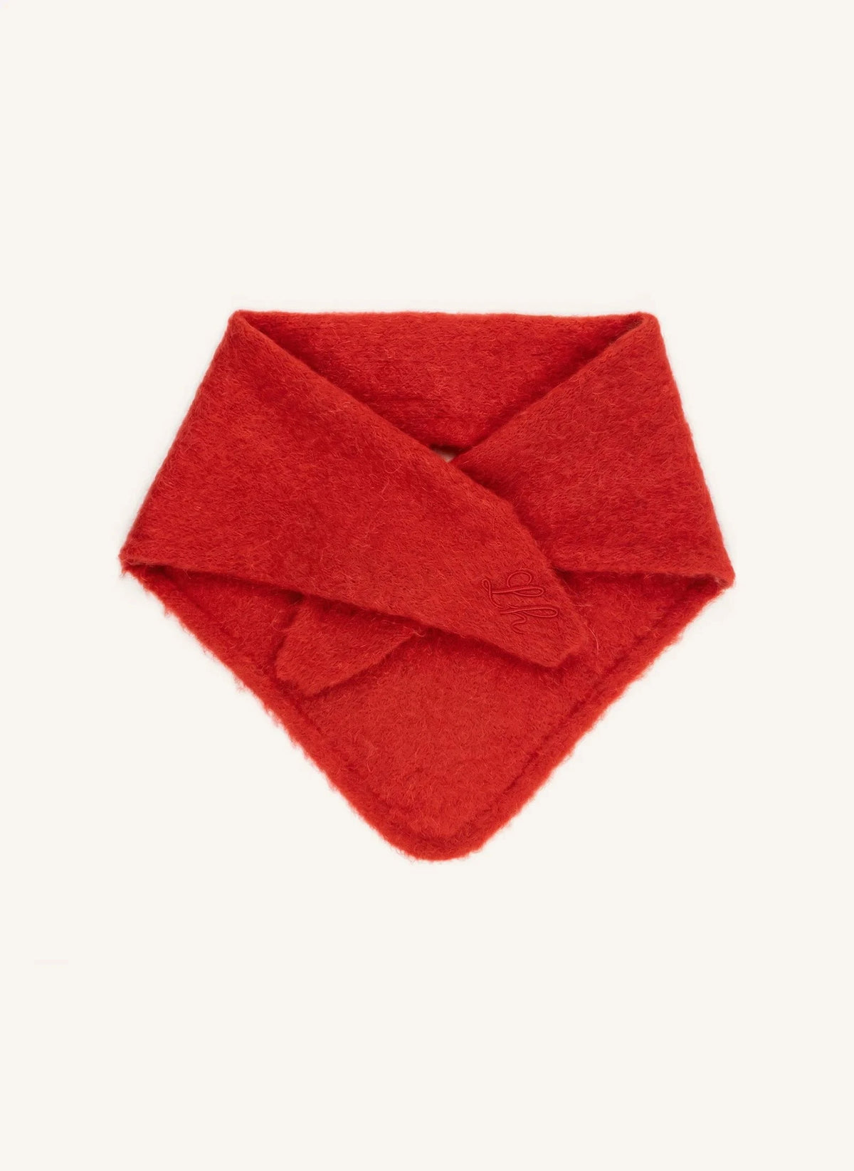 Leon & Harper - Chal Triangular de Lana Merina y Angora | Rojo