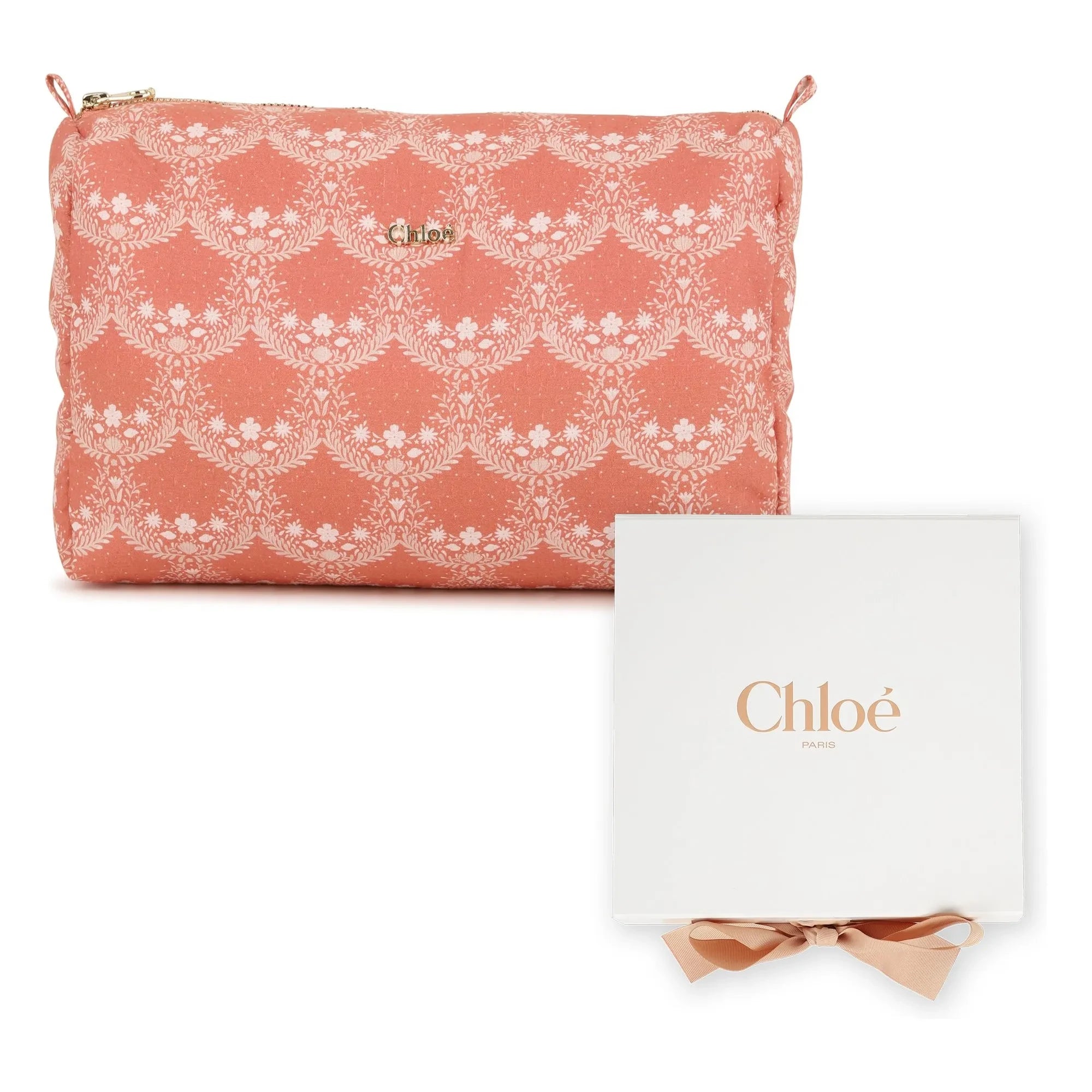 Chloé - Set de regalo de nacimiento de algodón orgánico | Melocotón