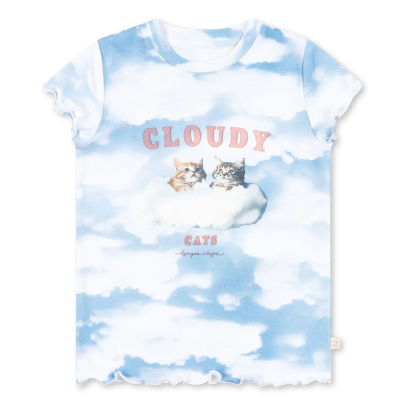 Konges Sløjd - Camiseta Elli Cloudy de algodón orgánico | Azul claro