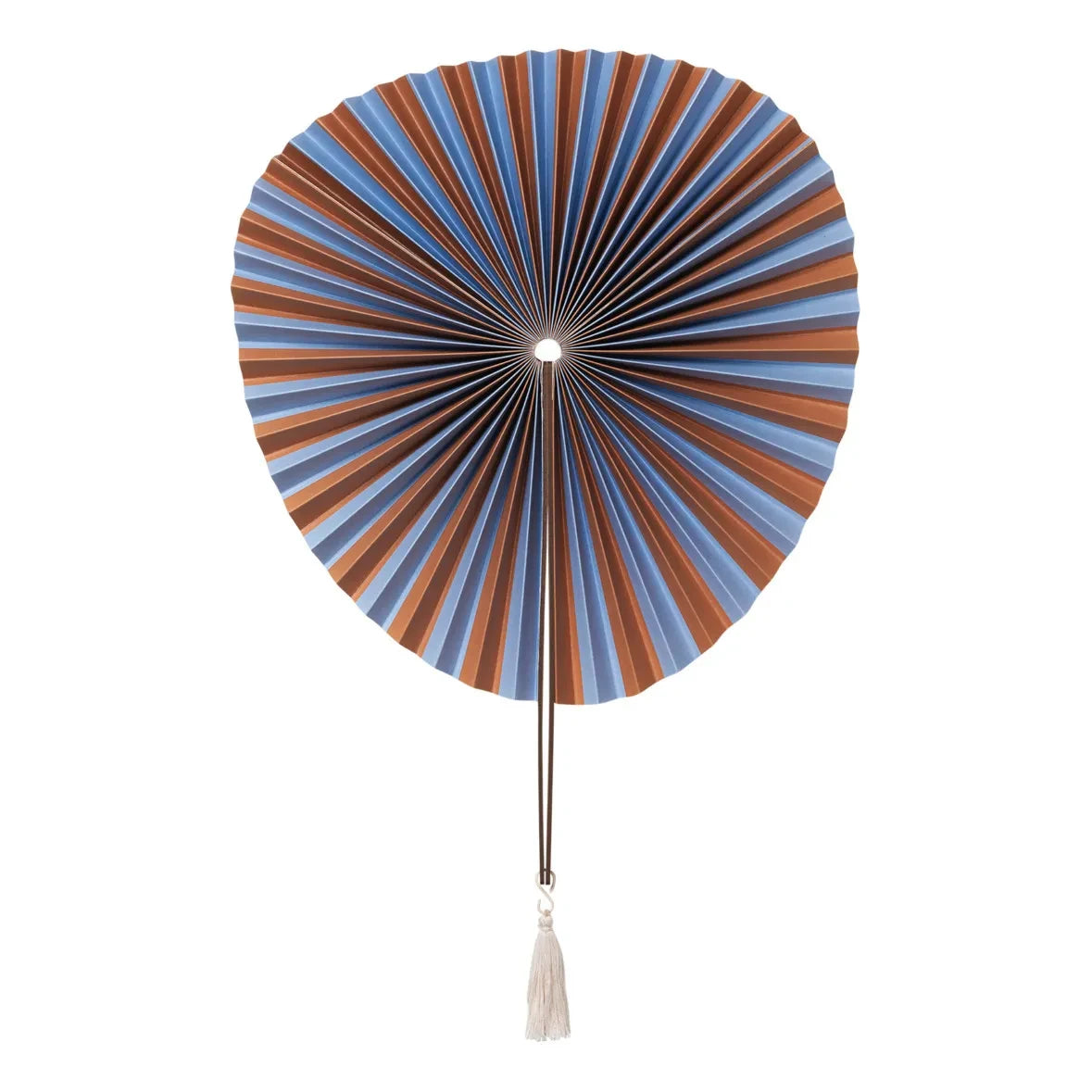 Broste Copenhagen - Decoración de pared con abanico de papel Saba | Azul claro