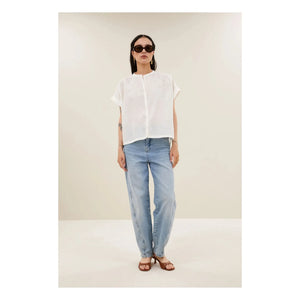 Blusa de algodón orgánico By Bar - Ally | Blanco