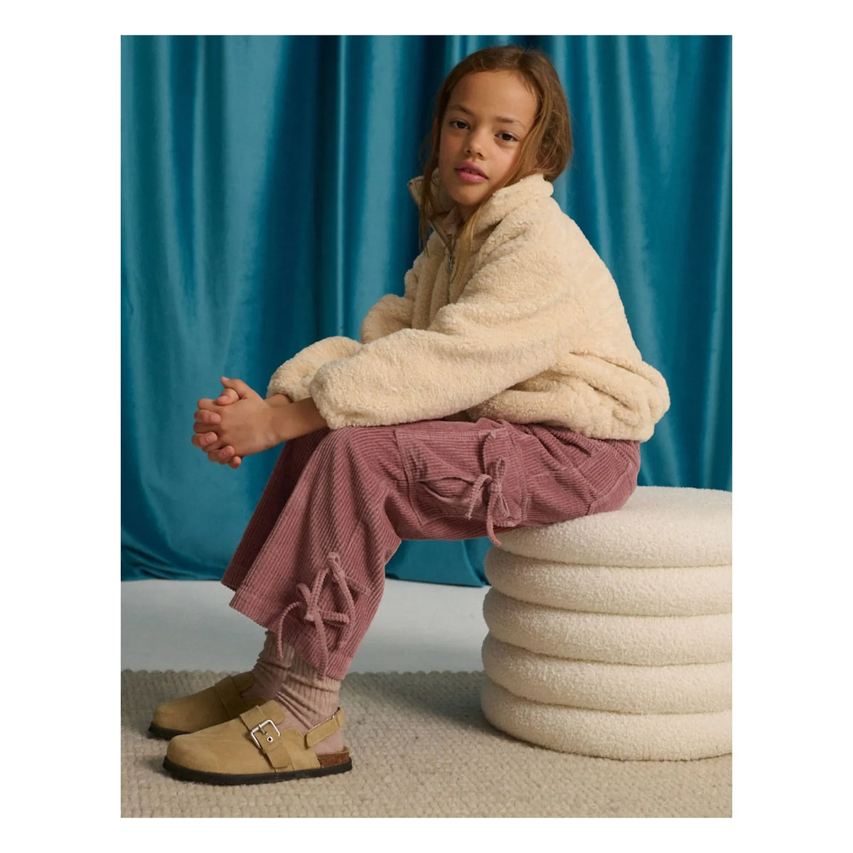 Gingersnaps - Pantalón cargo Paulina Kadife | Rosa
