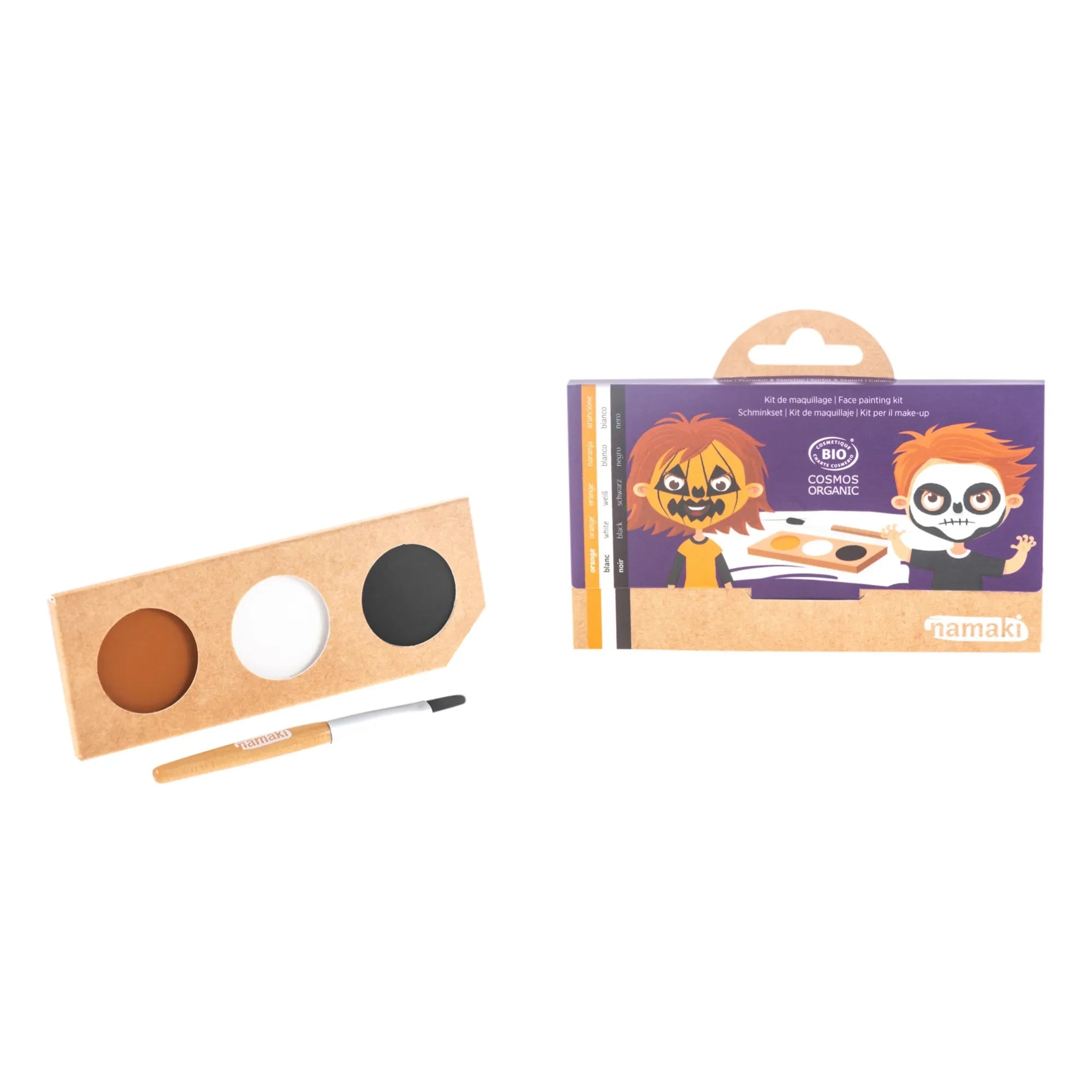 Namaki - Paleta de 3 sombras de ojos calabaza y esqueleto | Naranja