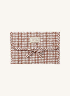 Editions Aimable - Bolso de cuidado para bebés Palmyre | Noisette Vichy Algodón