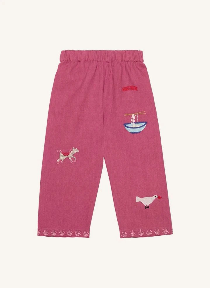 SISSEL EDELBO - Pantalón de algodón orgánico Oda - Colección infantil | Fucsia