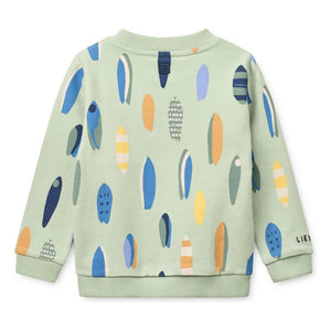 Liewood - Sudadera Thora Surf de algodón orgánico | Verde almendra