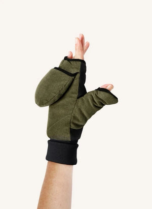 Fudoon - Guantes Convertibles, Verde Khaki | Khaki
