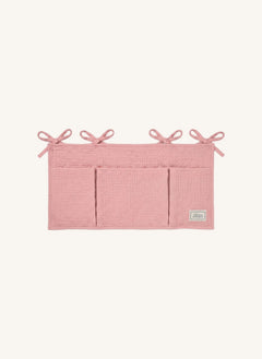 Editions Aimable - Unidad de almacenamiento para cama Roch | Tejido de gas color rosa pálido