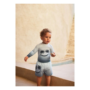 Molo - Nemo Palm Smile Camiseta con protección UV Fibras recicladas | Azul grisáceo