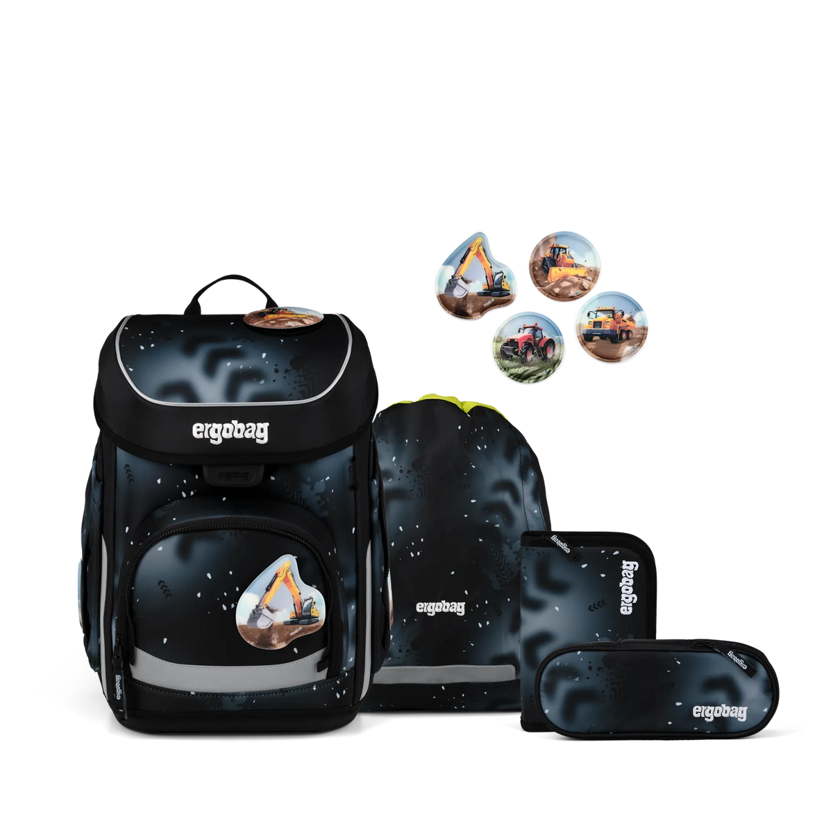 Ergobag - Set de mochila escolar cubo Cementbear