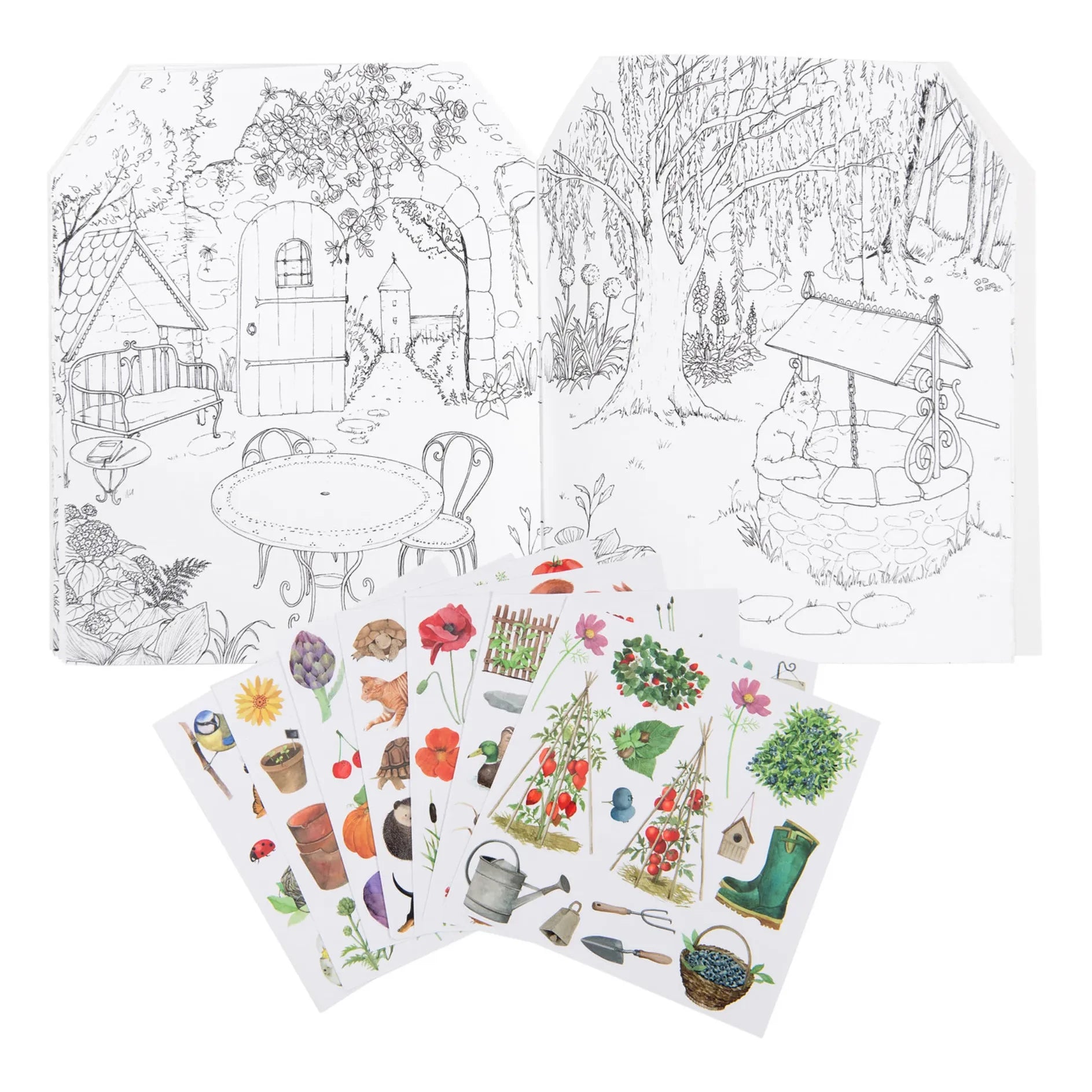 Moulin Roty - Libro de pegatinas de jardinería