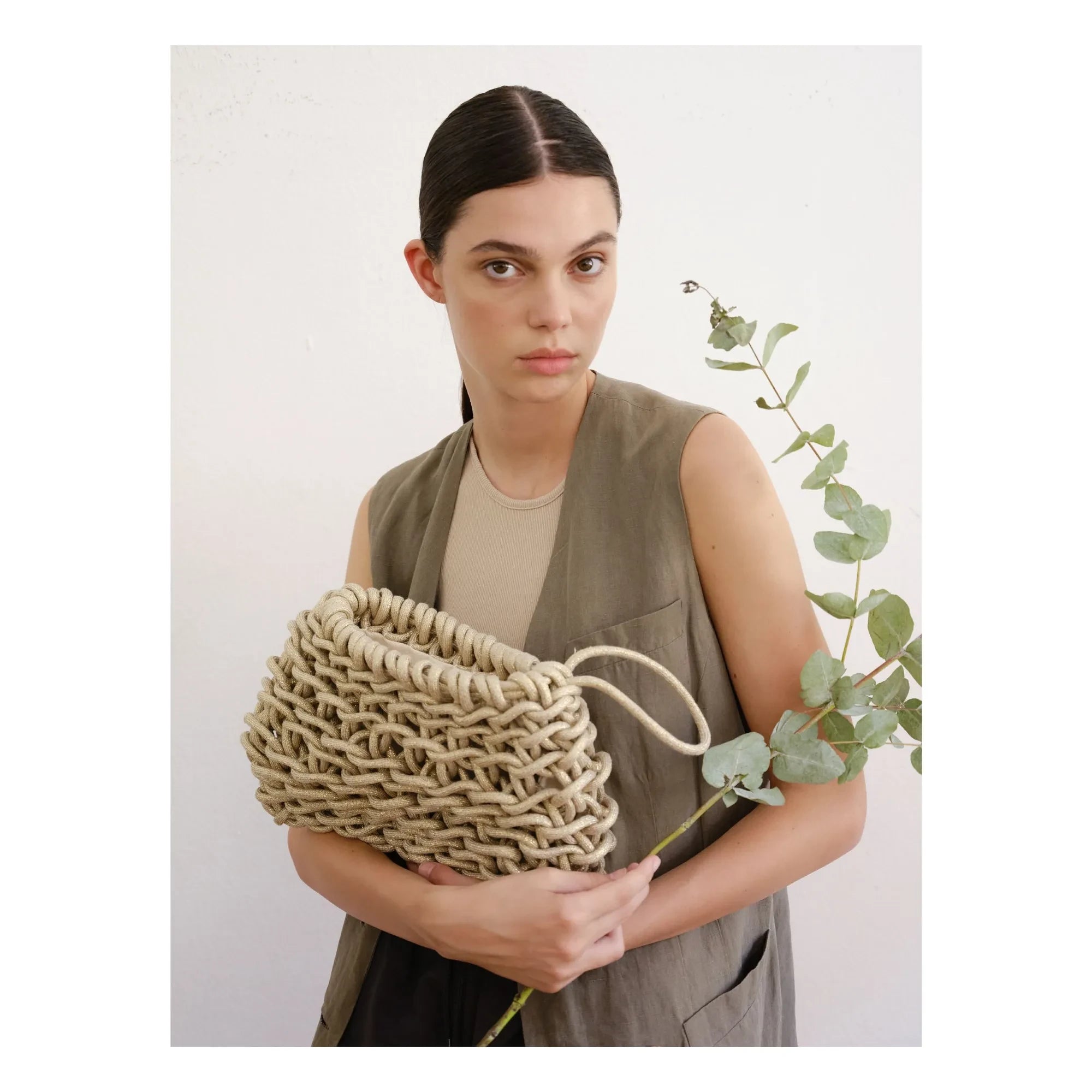 Alienina - Bolso de mano Vero Metalik | Lino