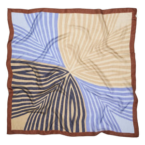 Becksöndergaard - Pañuelo de seda Graphilia Taby | Azul