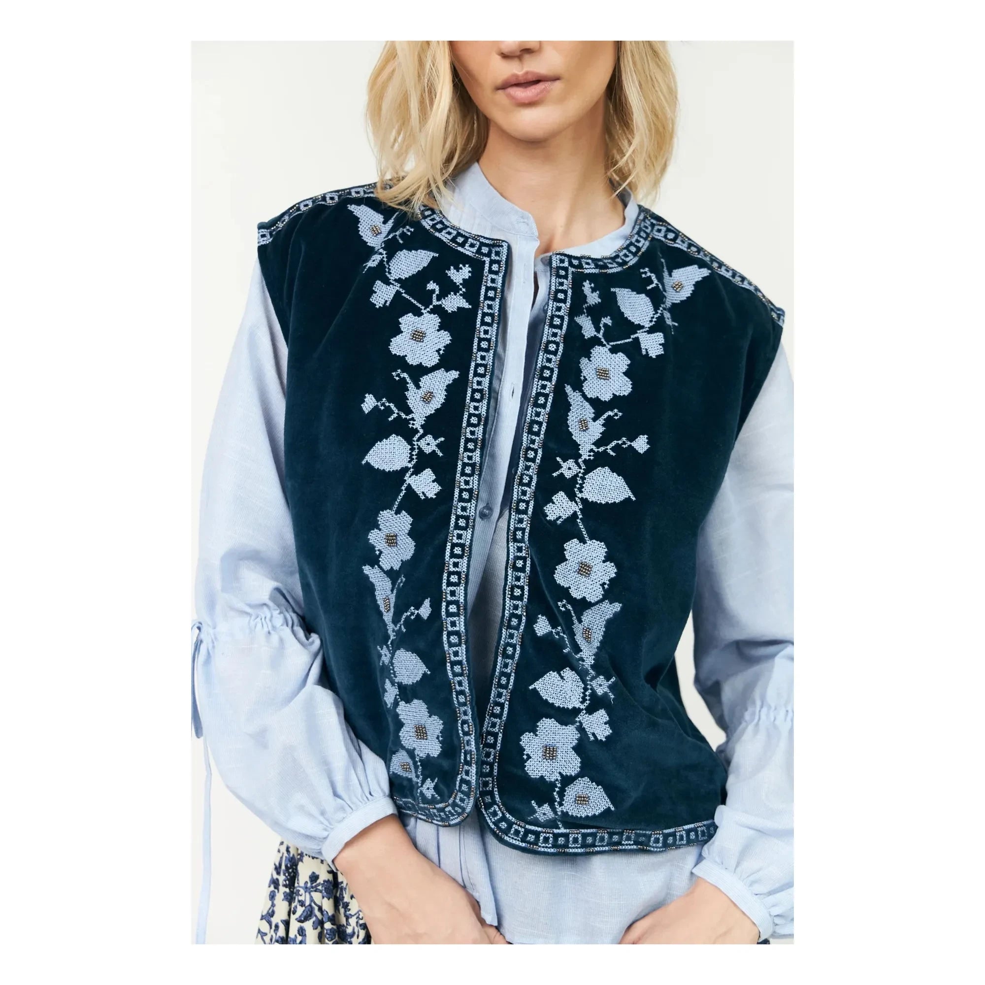 Lollys Laundry - Chaqueta de algodón Bin | Turquesa